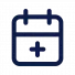 Kalender Icon mit Pluszeichen