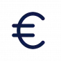blaues Euro Icon.